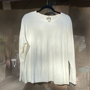 L.L. Bean long sleeved tee, 1X cream